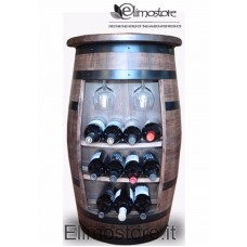 MEZZA Botte 100 litri portabottiglie cantinetta 10 bottiglie PBM